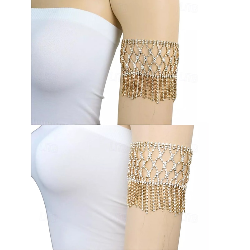 Women's Rhinestone Hand Chain Bracelet – Luxury Crystal Fringe Glove for Party, Wedding and Evening Events4