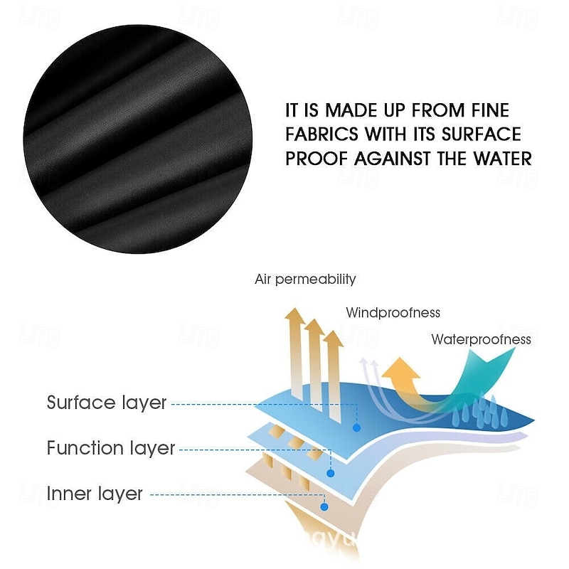 Patio Hanging Chair Cover - Egg Swing Cocoon Chair Cover with Zipper, Outdoor Waterproof Windproof Durable Heavy Duty Garden Furniture Protector4