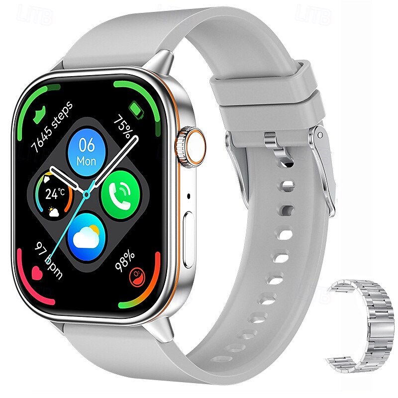 iMosi QX17 Smart Watch 2.01 inch Smartwatch Fitness Running Watch Bluetooth Pedometer Call Reminder Sleep Tracker Compatible with Android iOS Women Men GPS Hands-Free Calls Waterproof IP68 40mm Watch3