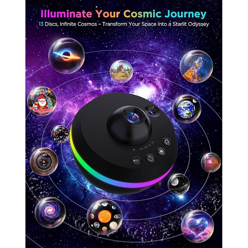 Meteor Projector LED Deco Night Light Galaxy Projector 360°  Planetarium Night Light Lamp Ceiling Space Starry Sky Projector with Light Strip Meteor for Kids Bedroom Birthday Christmas Gift2