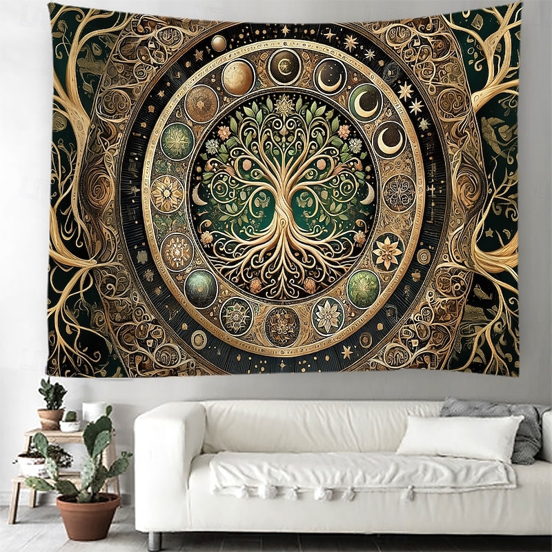 Tree of Life Totem Hanging Tapestry Wall Art Large Tapestry Mural Decor Photograph Backdrop Blanket Curtain Home Bedroom Living Room Decoration4