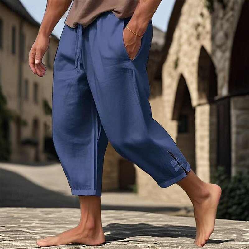 Retro Vintage Medieval Renaissance Pirate Pants Pirate Viking Solid Color Fancy Dress Men's Pirate Vacation Casual Daily LARP Adults' Pants Spring & Summer4
