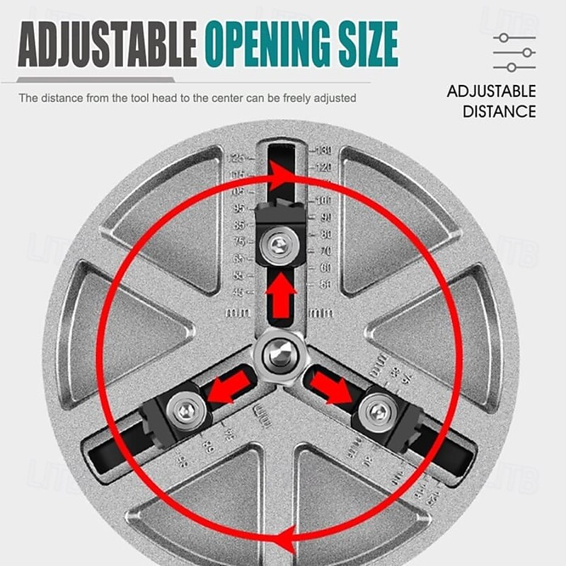 Adjustable Punch Saw Tool for Drilling, Multi-Function Woodworking Hole Cutter, Drywall, Plastic, Aluminum Drill Bit Set for Power Drill3