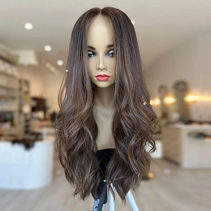 Brazilian Remy Human Hair 5x5 Lace Glueless Closure Wigs Wavy Colored 13x4 Lace Front Wig with Baby Hair Pre-Plucked For Women2