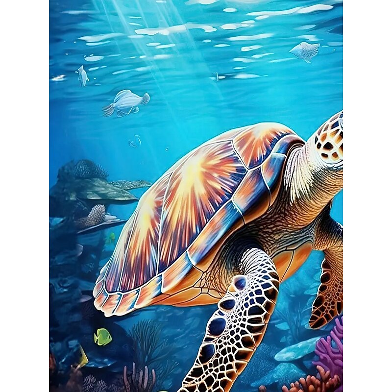 Women's T Shirt Summer Tops Scenery Sea Turtle Classic Casual Short Sleeve Crew Neck Crop Tops Daily Weekend Print Rainbow Summer Spring Fall3