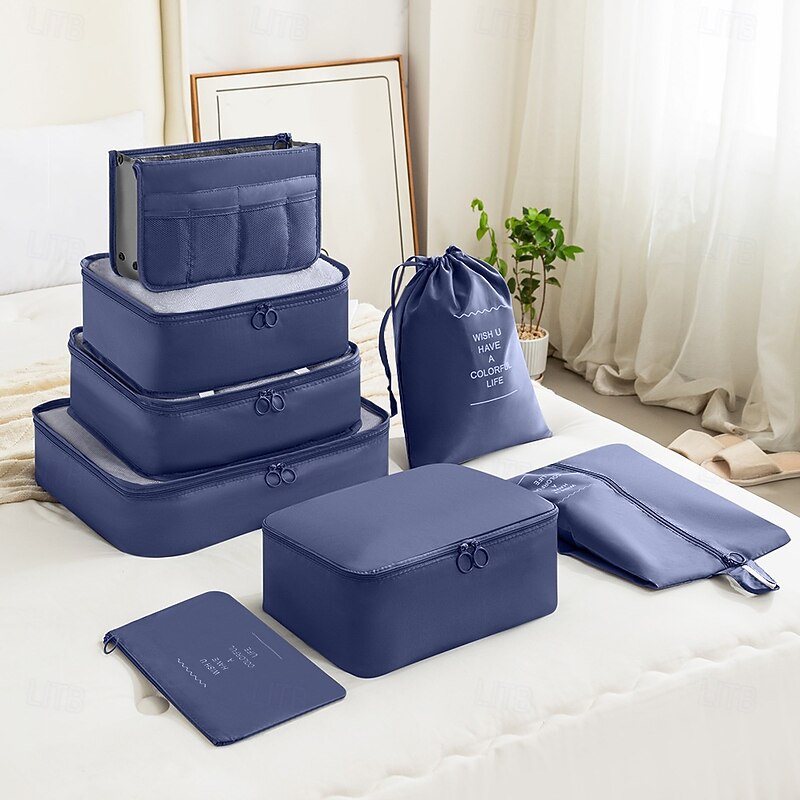 Compression Packing Cubes for Travel Luggage Storage and Backpack Organizer Space Savers, Digital, Toiletry and Makeup Organizers, Clothes, Shoes, Travel Bags Set4