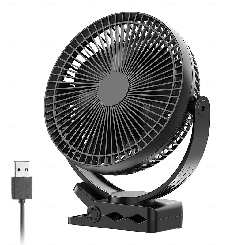 1 Pc 8 Inch Outdoor Camping Fan Light Can Be Hung, Clipped, And Erected With A Large Capacity Battery, Low Noise, And Adjustable Wind Speed2