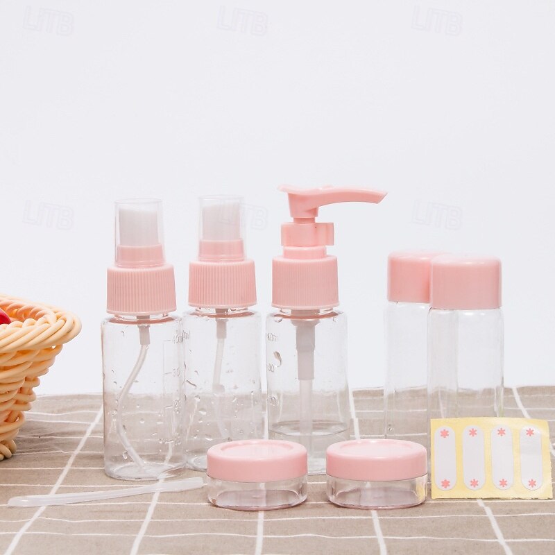 Travel Bottles Set 11-Piece, Refillable Toiletry Containers for Cosmetics, Shampoo, Lotion, Face Wash, Squeeze Tubes, Press and Spray Bottles2