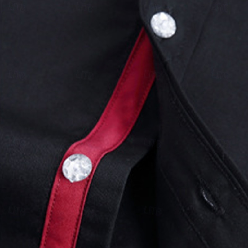 Men's Dress Shirt Non Iron Shirt Wrinkle Resistant Plain Wedding Outdoor Black Long Sleeve Point Summer Spring Clothing Apparel3