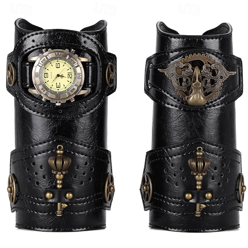 Retro Vintage Medieval Renaissance Armor Wristband Arm Guards Pirate Viking Elven Fancy Dress Men's Women's Unisex Fantasy Steampunk Halloween Carnival Performance Party LARP Adults' Shoulder Armor