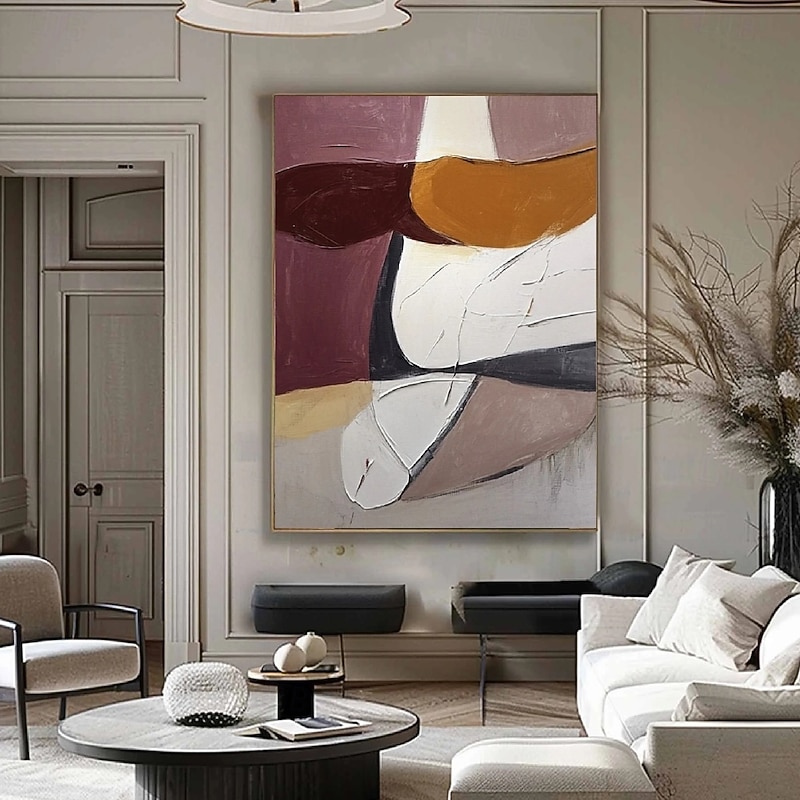 Large oil painting handmade Brown abstract oil painting handmade Grey oil painting handmade modern painting modern artwork office art for living room office wall decoration4