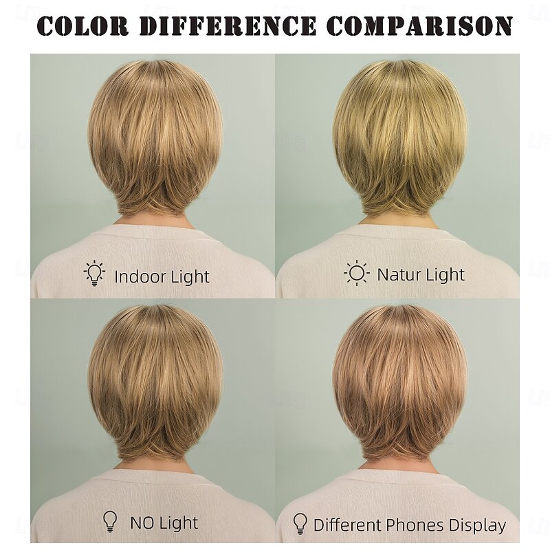 Synthetic Wig Bouncy Curl kinky Straight Asymmetrical Neat Bang Machine Made Wig 30 inch A1 Synthetic Hair Women's Classic Comfortable Color Gradient Multi-color4