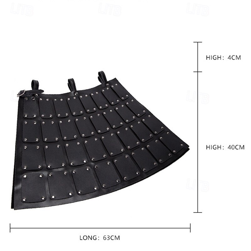 Retro Vintage Medieval Renaissance Skirt Armor Lamellar Skirt Warrior Viking Men's Viking Halloween Carnival Performance Party LARP Adults' Skirt (Belt Not Included)2