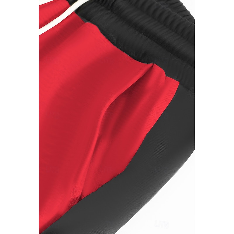 Men's Sweatpants Trousers Casual Pants Patchwork Pocket Drawstring Color Block Comfort Vacation Sports Outdoor Casual Black White Micro-elastic4