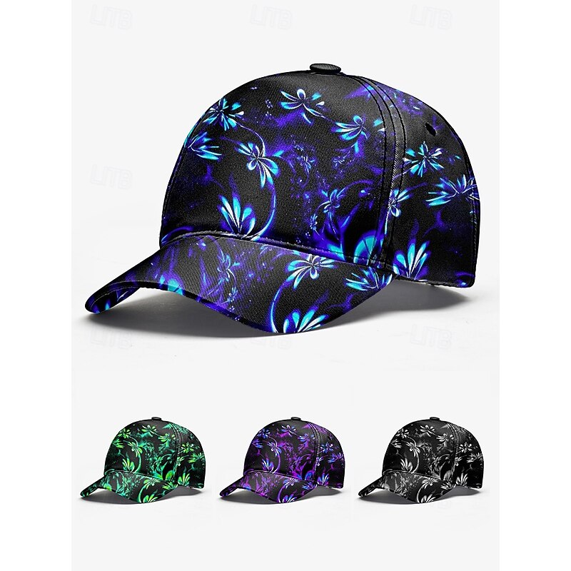 Cool Artistic Floral Print Baseball Cap - Fashionable and Trendy Style - For Outdoor Lovers and Daily Wear2