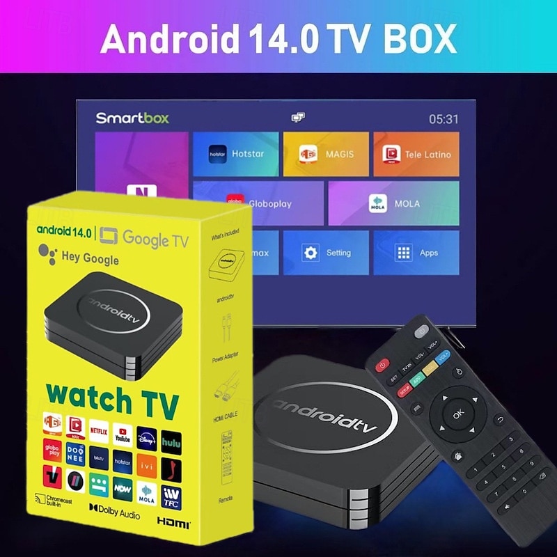 Android 12 TV Box Q3 Digital Display Cortex-A53 8GB 1GB
