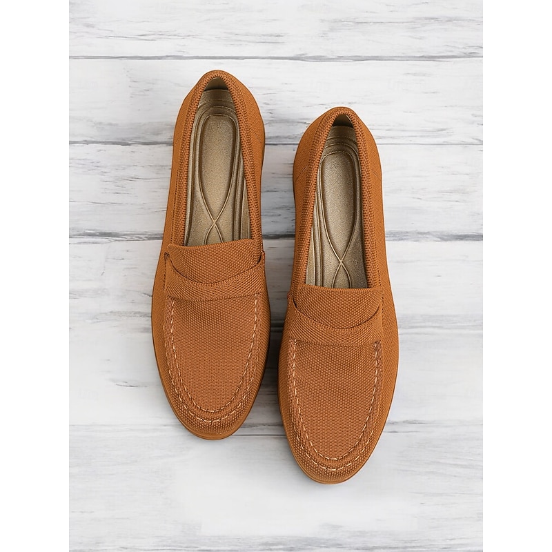 Women's Flyknit Slip-On Loafers - Lightweight Casual Walking Shoes for Work & Daily Wear4