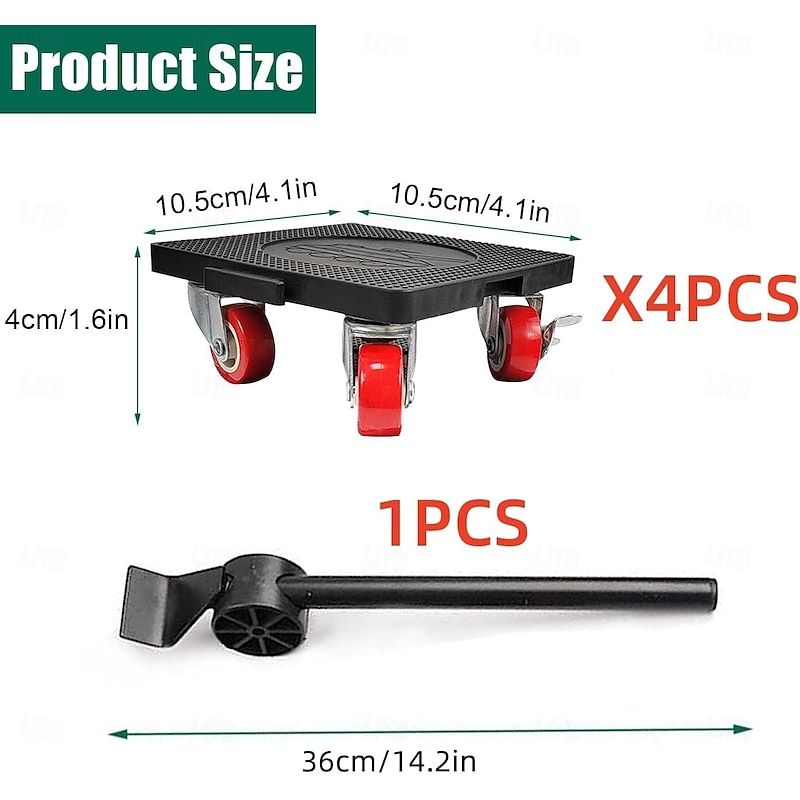 Furniture Mover with Wheels & Lifter Set 360 Swivel Casters 880lbs Capacity Furniture Dolly for Moving Heavy Furniture Refrigerator Sofa Cabinet3