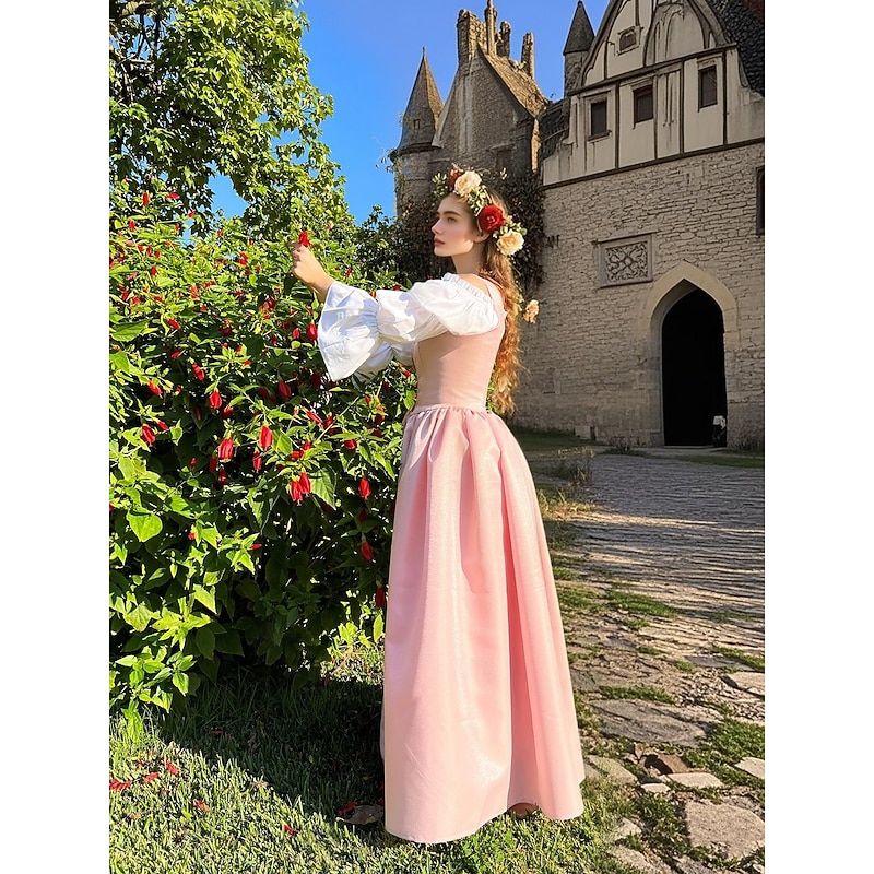 Retro Vintage Medieval Renaissance Dress Prom Dress Princess Elven Fancy Dress Women's Celtic Fantasy Royal Halloween Carnival Performance Party LARP Adults' Dress2