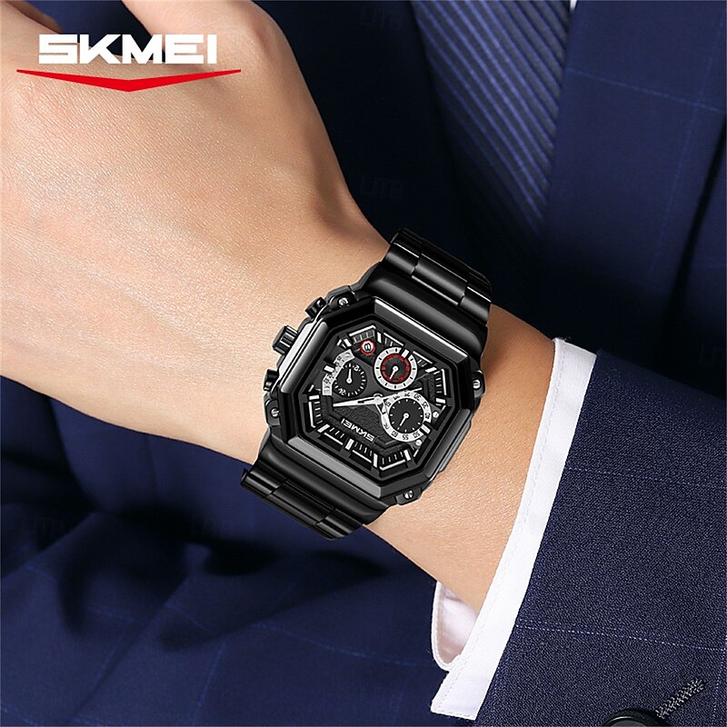 SKMEI Business Men's Watch Three Eyes Six Needles Multi functional Men's Quartz Watch4