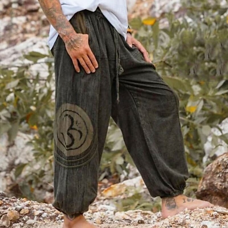 Retro Vintage Medieval Renaissance Pirate Pants Pirate Viking Solid Color Fancy Dress Men's Pirate Halloween Carnival Vacation Casual Daily LARP Adults' Pants Spring & Summer