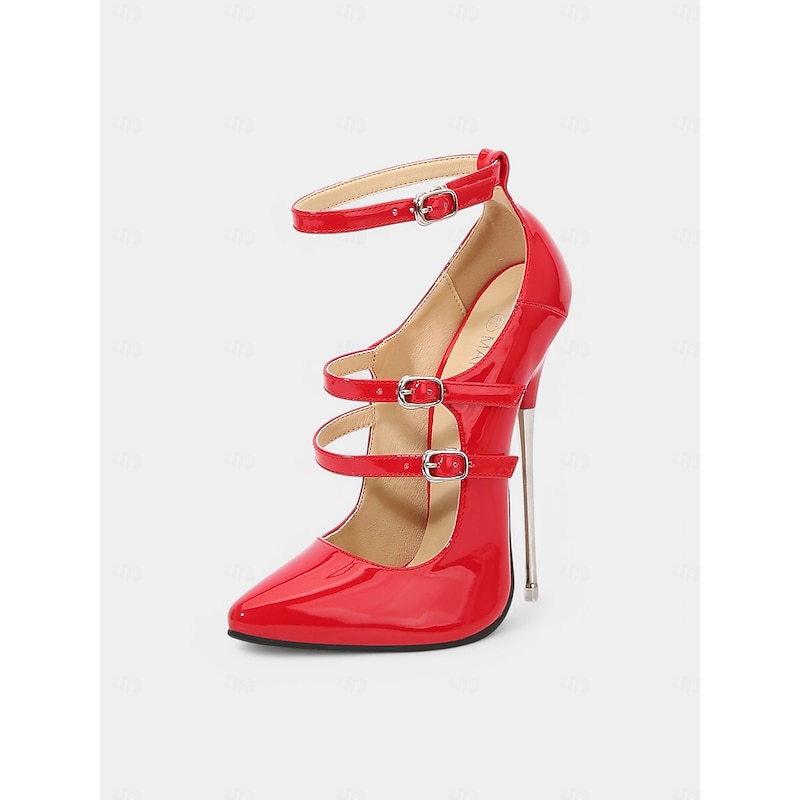 Silver Triple Strap Stiletto Pumps – Elegant High Heel Nightlife Party & Evening Shoes for Women4