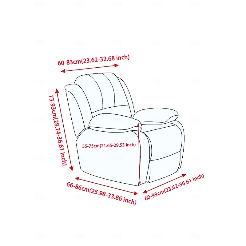 Chaise Lounge Cover, Geometric Pattern, Polyester Slipcovers, Removable and Stretchable, Perfect for Living Room or Bedroom Furniture Protection2