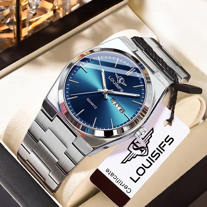 New Fashion Trend Mineral Reinforced Glass Lens Waterproof Night Light Calendar Sunday Display Business Leisure Sports Handsome and Stylish Men's Watch4