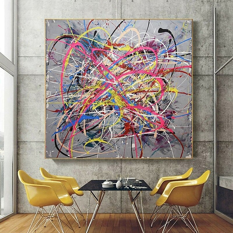 Handmade Oversize Acrylic Painting Large abstract Oli Painting Art Colorful Hand Painted Abstract Painting  Canvas painting for hotel office wall decration2