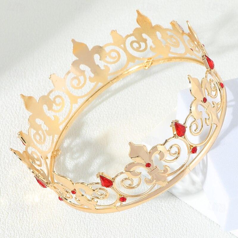 Birthday Party Crystal Crown for Men Elegant Crown for the Ultimate Party King Men Birthday Gift2