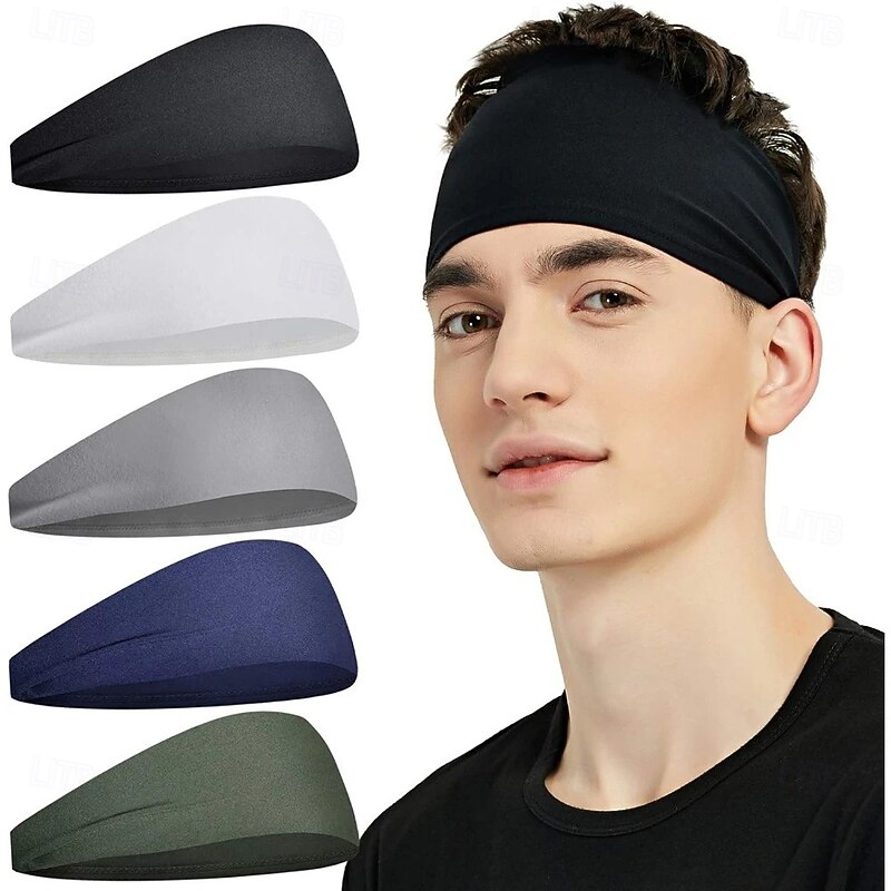 Sweat Sports Headbands for Men Women for Golf, Skiing,Tennis, Gym, Camping, Running, Cycling, Moisture Wicking Workout Headband