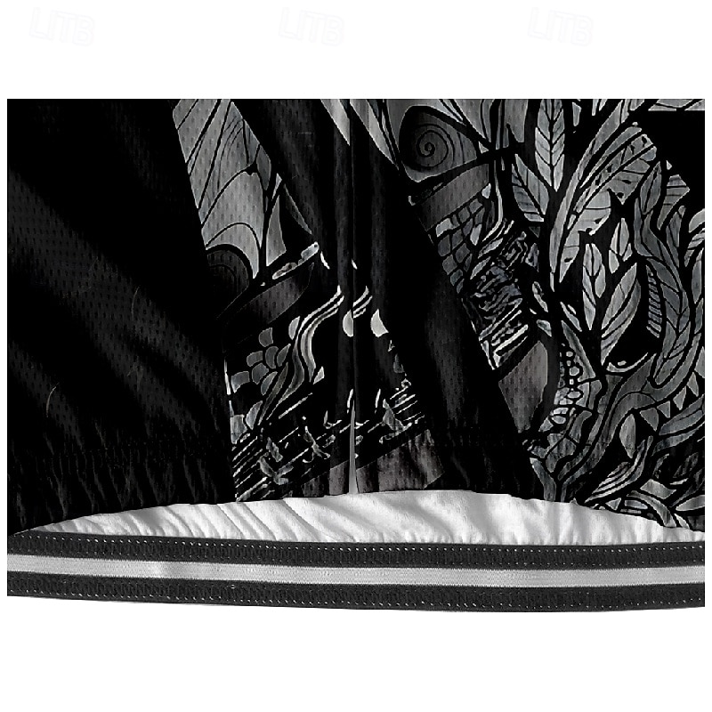 Men's Cycling Jersey Geometic Flower Short Sleeve Bike Tee Tshirt Jersey with 3 Rear Pockets Mountain Bike MTB Quick Dry Anatomic Design Wicking Breathable Sports Blue Clothing Apparel4