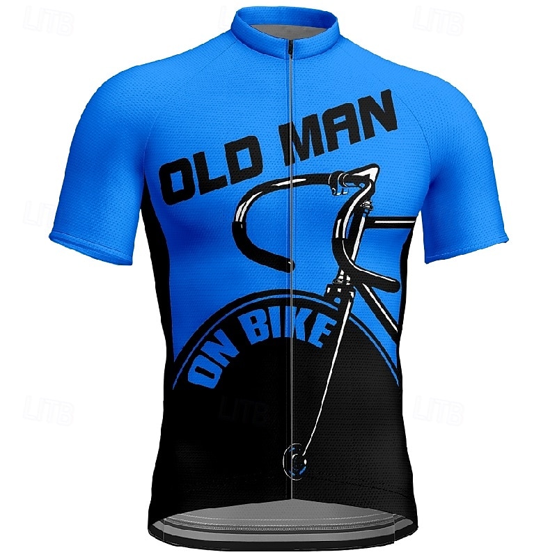 Men's Cycling Jersey Letter & Number Short Sleeve Bike Tee Tshirt Jersey with 3 Rear Pockets Mountain Bike MTB Quick Dry Anatomic Design Wicking Breathable Sports Yellow Red Blue Clothing Apparel