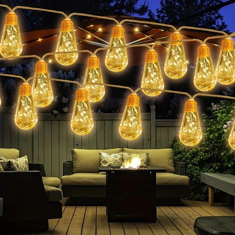 1 Pc Outdoor Solar Copper Wire Light String 8M-16 Balls Bubble Courtyard Garden Balcony Fence Balcony Camping Tent Wedding Festival Party Atmosphere Decoration Light String4