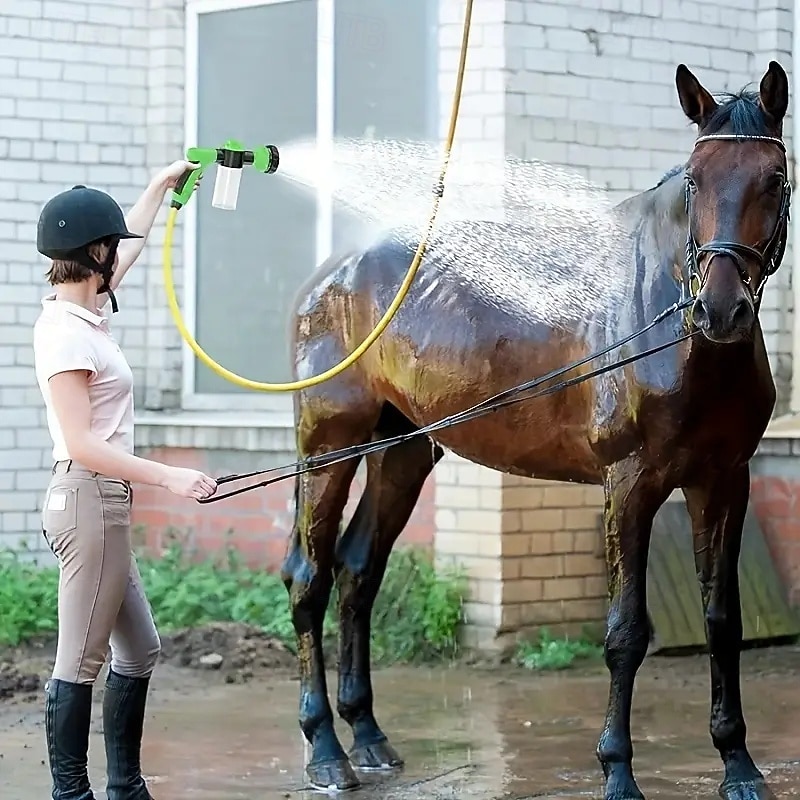 1 Pet Horse Bath Head Adjustable High Pressure Nozzle Hose Dog Shower Gun Wash Garden Animal Carriage Cleaning Tool2