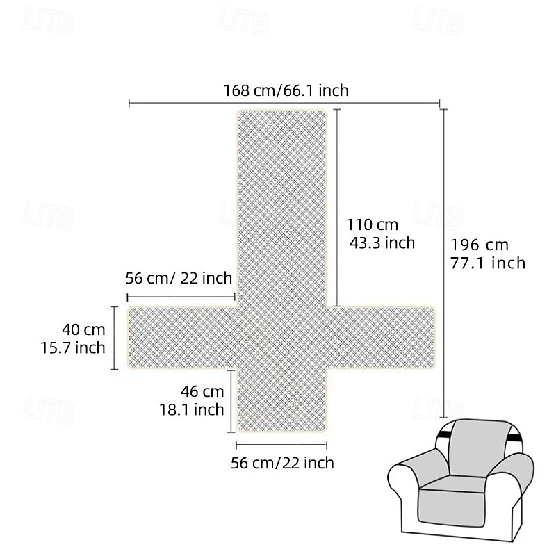 100% Waterproof Recliner Chair Covers, Recliner Cover Non-Slip Dog Chair Cover Furniture Protector Washable Slipcover with Pocket, Elastic Straps for Pets, Dogs4