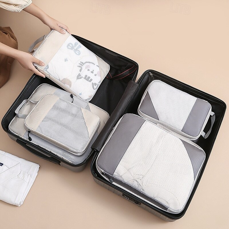 Compression Packing Cubes for Travel Luggage Storage and Backpack Organizer Space Savers, 7-Piece Set for Digital, Toiletry, Makeup, Clothes, Shoes, Travel Bags3