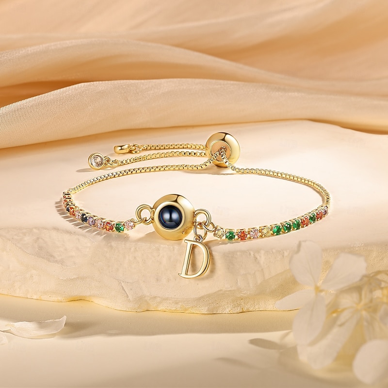 Personalized Photo Projection Bracelet Custom Best Gift for Mom – Customizable with Initials and Photos, Elegant Jewelry Gift for Mom, Grandma, Wife, Girlfriend for Mother's Day, Women's Day4