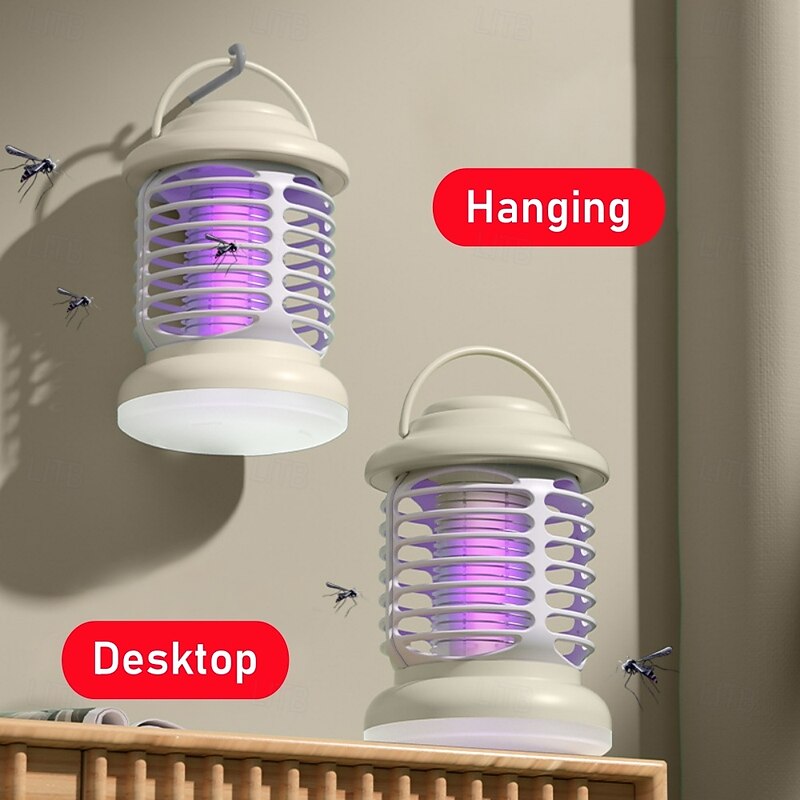 Bug Zapper Outdoor Fly Zapper Indoor Rechargeable Mosquito Zapper Portable Camping Fly Trap Mosquito Killer Lamp2