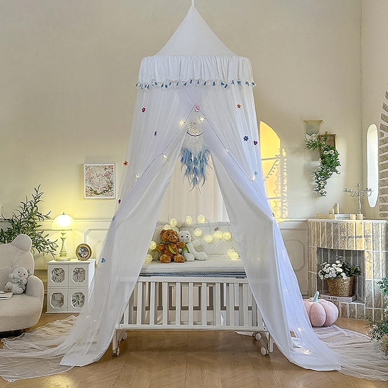Kids Bed Canopy Double Layer Canopy for Bed,Nursery Room Baby Crib Tent Mosquito Net for Girls Boys3