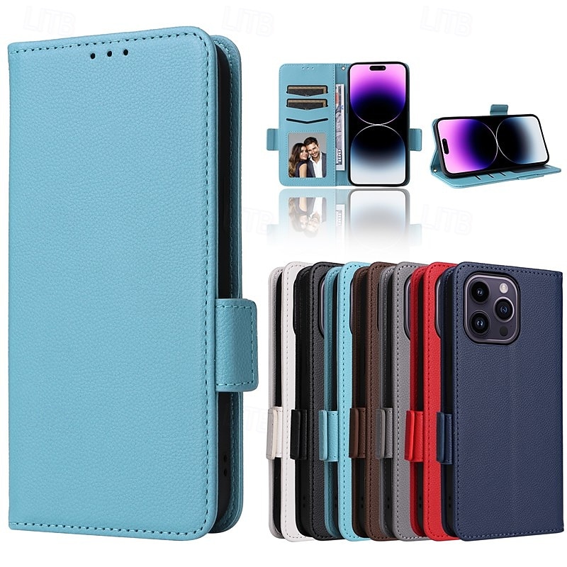 Phone Case For iPhone 16 15 14 Pro Max Plus 13 12 11 Pro Max Mini Flip Cover with Stand Holder Magnetic with Wrist Strap Retro TPU PU Leather2