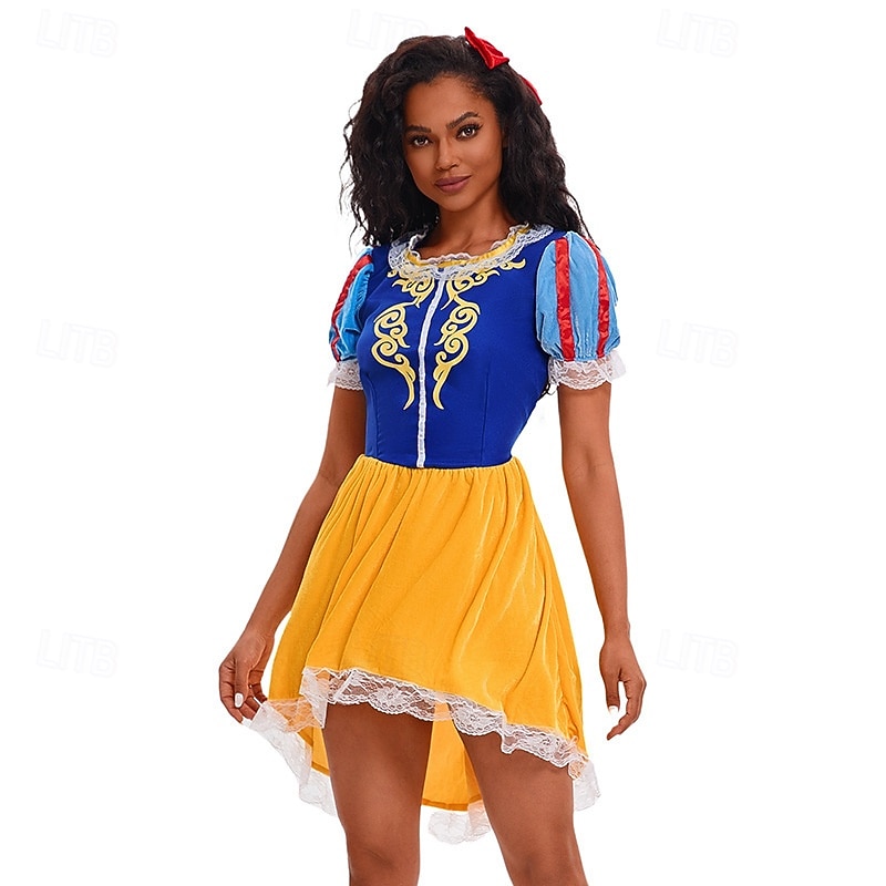 Snow White Princess Dress Movie Cosplay Costume Carnival Costume Sexy Costume Dress Up Movie Cosplay for Women's Adults' Halloween Carnival World Book Day Performance Party2