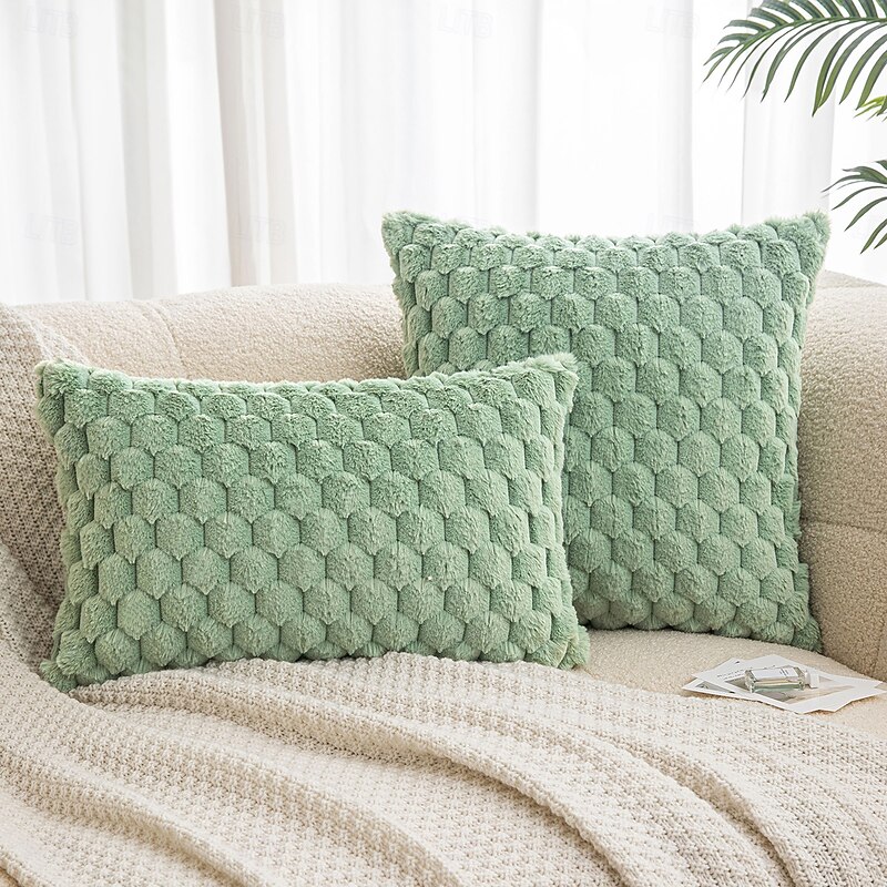 Soft Plush Decorative Toss Pillows Cover 1PC Soft Square Couch Cushion Case Pillowcase for Bedroom Livingroom Sofa Chair4