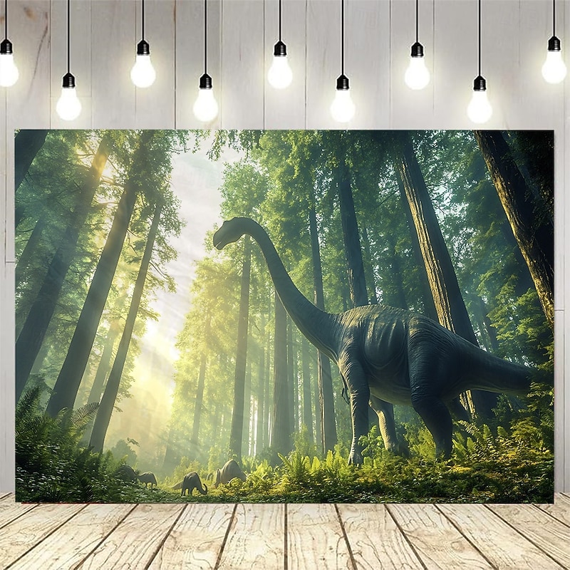 A  Forest Dinosaurs  Tapestry Wall Art Large Tapestry Mural Decor Photograph Backdrop Blanket Curtain Home Bedroom Living Room Decoration
