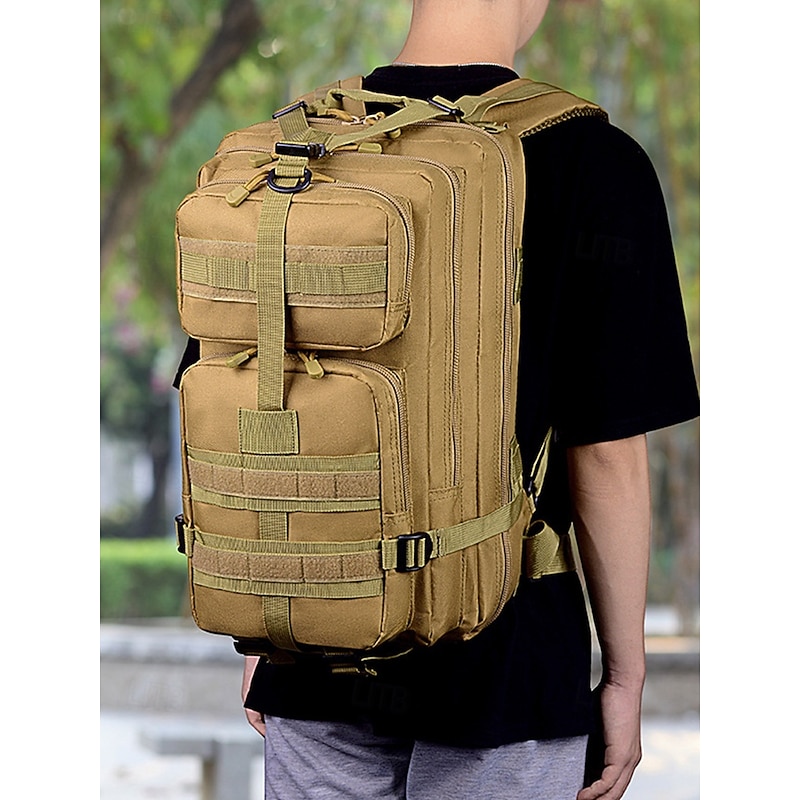 Men's Outdoor Multi-compartment Tactical Backpack with MOLLE System - Durable and practical for outdoor sports enthusiasts such as hiking, camping and military activities3