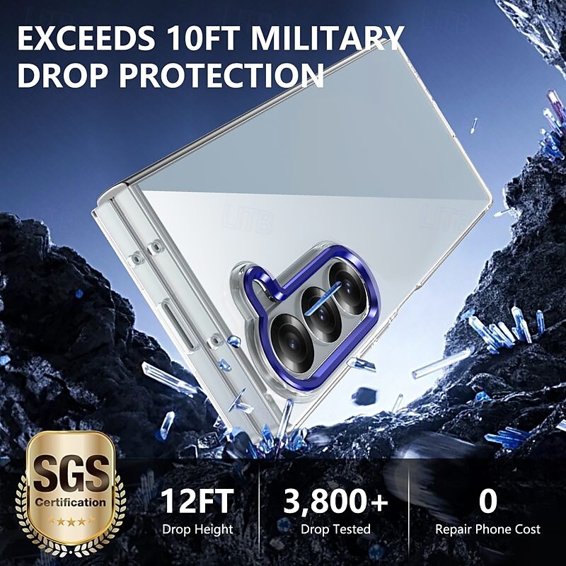 Phone Case For Samsung Galaxy Z Fold 3 Back Cover Shockproof Retro PC3