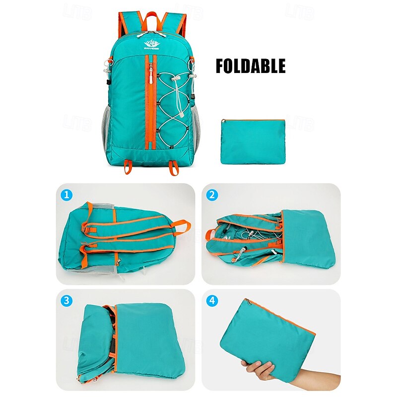 Lightweight Waterproof Foldable Hiking Backpack – Compact Travel Daypack for Camping, Cycling, and Outdoor Adventures, Unisex Packable Rucksack with Large Capacity3