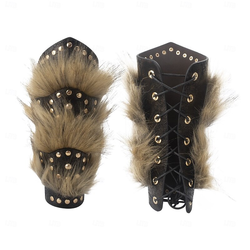 Retro Vintage Medieval Renaissance Armor Wristband Armband Fancy Dress Men's Celtic Carnival Masquerade LARP Adults' Wrist Brace All Seasons