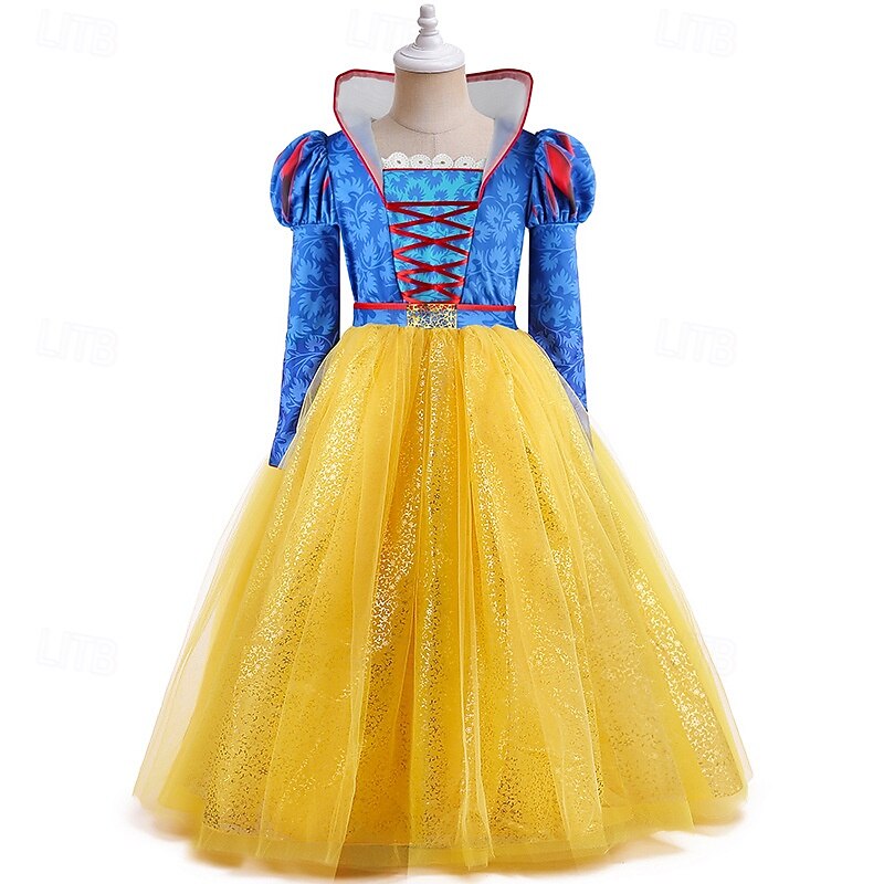 Snow White Princess Fairy Dress Cosplay Costume Tulle Dresses Carnival Costume Dress Up Movie Cosplay for Girls' Kid's Halloween Carnival World Book Day Performance Party2