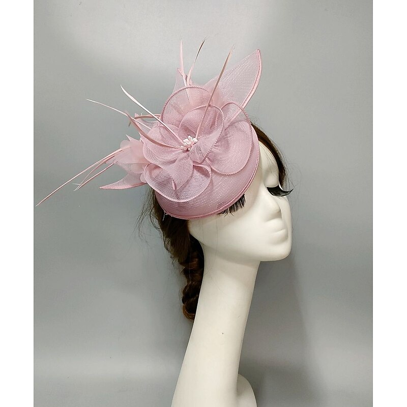 Fascinators Net Veil Hat Wedding Ladies Day With Cap Floral Headpiece Headwear2